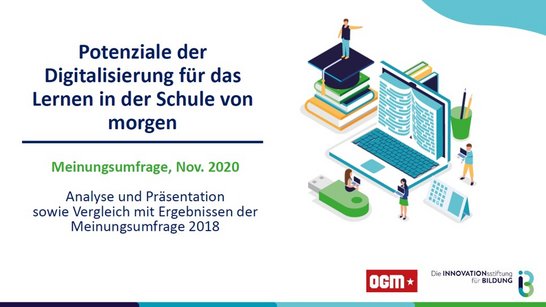 Titelblatt der Präsentation der Meinungsumfrage 2020 zur Digitalisierung