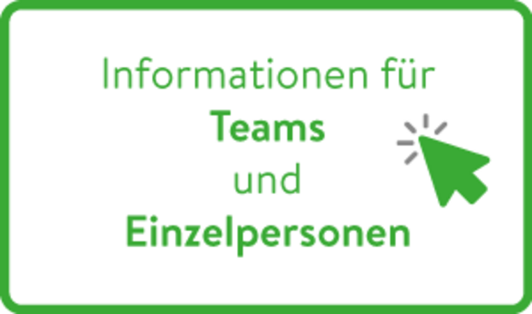 Text mit Link: Informationen für Teams und Einzelpersonen