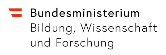 Logo des Ministeriums für Bildung, Wissenschaft und Forschung; österreichische Fahne mit dem Text Bundesministerium Bildung, Wissenschaft   und Forschung